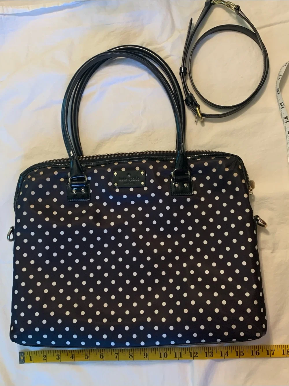 Kate Spade Polka Dots Laptop Tote with Removable Strap